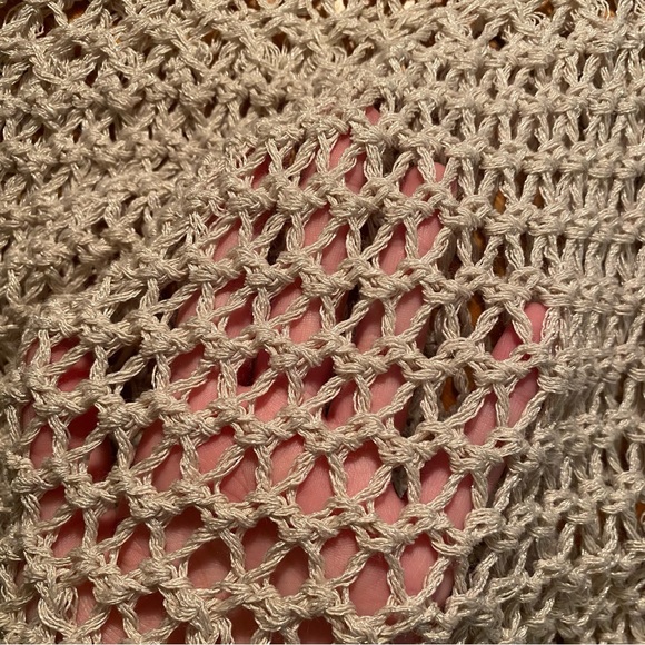 Cream Crochet 3/4 Sleeve Top - Picture 5 of 5